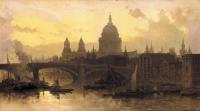 David Roberts - St Pauls from the Thames Looking West